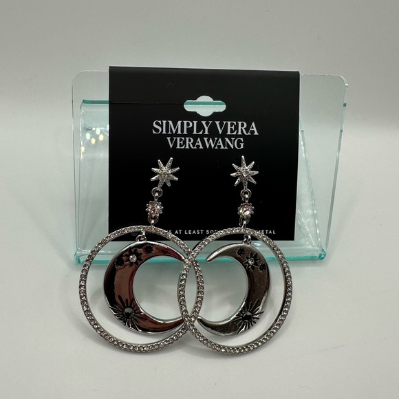 Simply Vera - Vera Wang Moon Star Orbital Drop earrings NWT - Picture 4 of 6